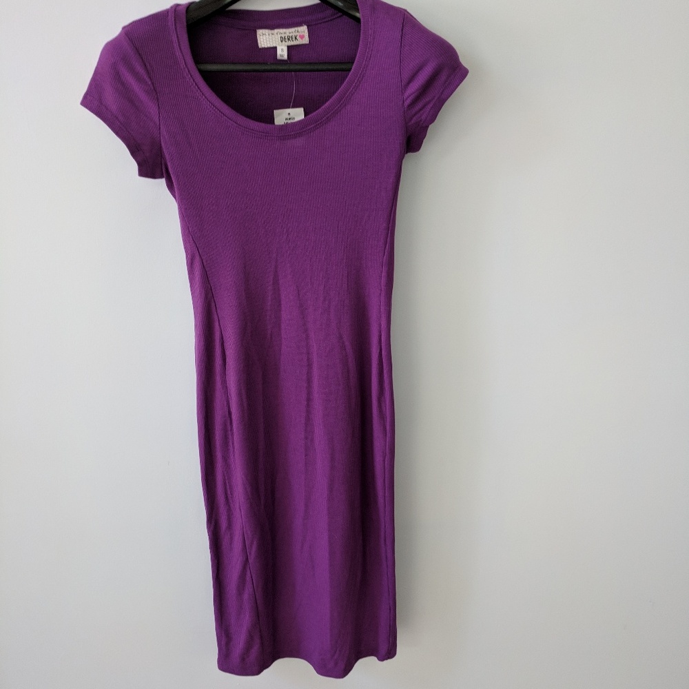 NWT - Purple Keyhole Back Dress - S